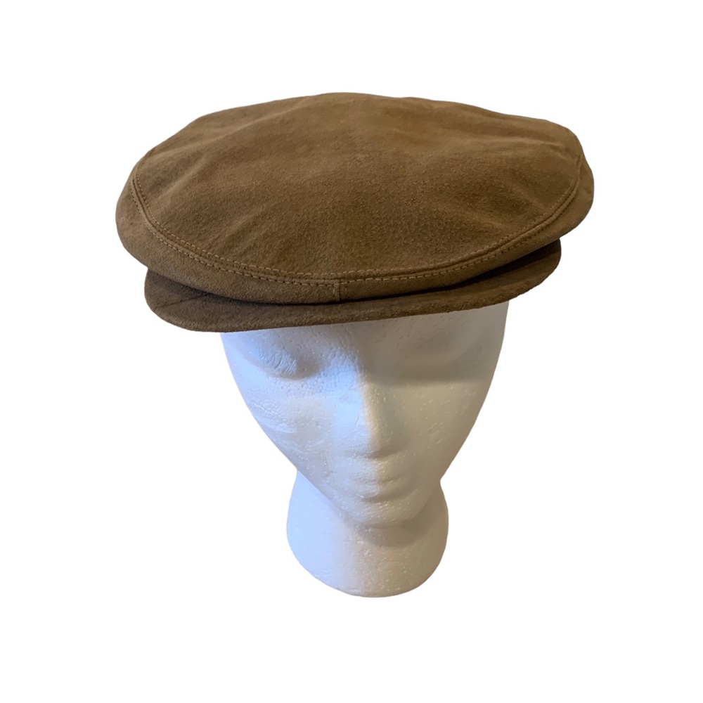Mens Wolverine leather flat cap. Size 71/2-75/8.